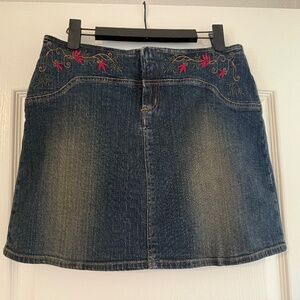 Vintage Hot Kiss denim mini skirt